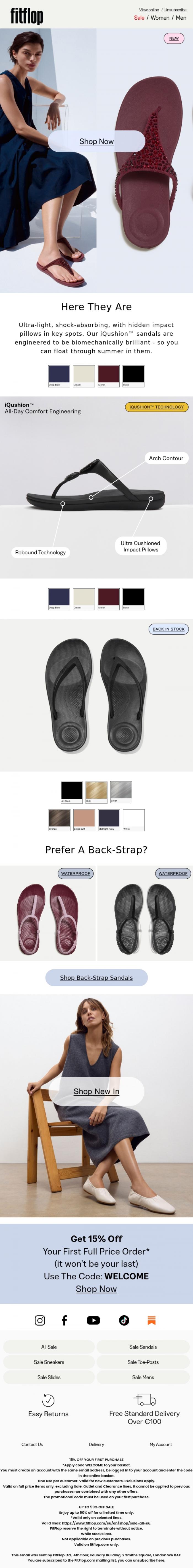 Email Design Inspiration from FitFlop, One Thing You Need This Summer... 🏖️
