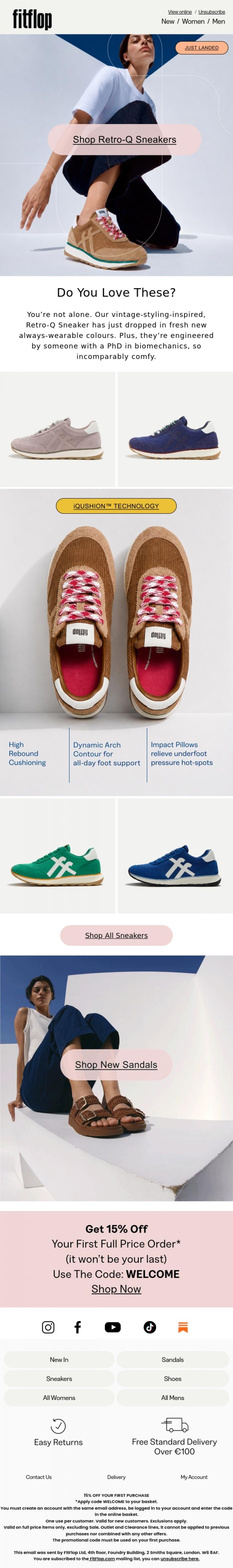 Email Design Inspiration from FitFlop, We Get It. When Sneakers Are This Good... 🤔