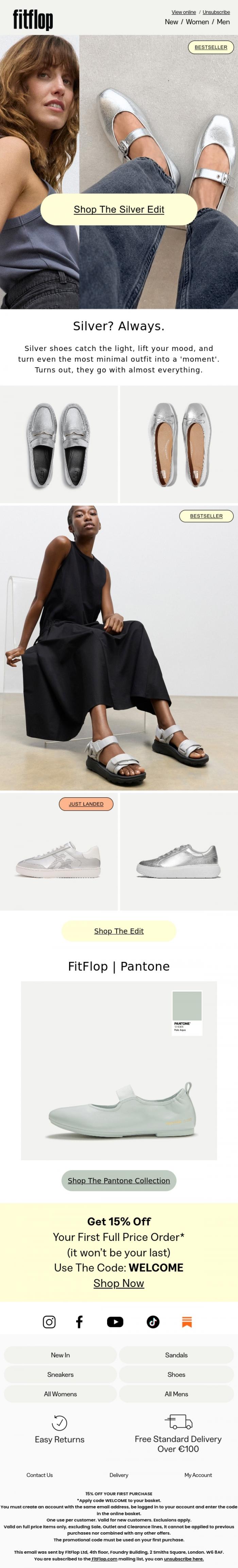 Email Design Inspiration from FitFlop, Self-Care, But Shinier &darr;