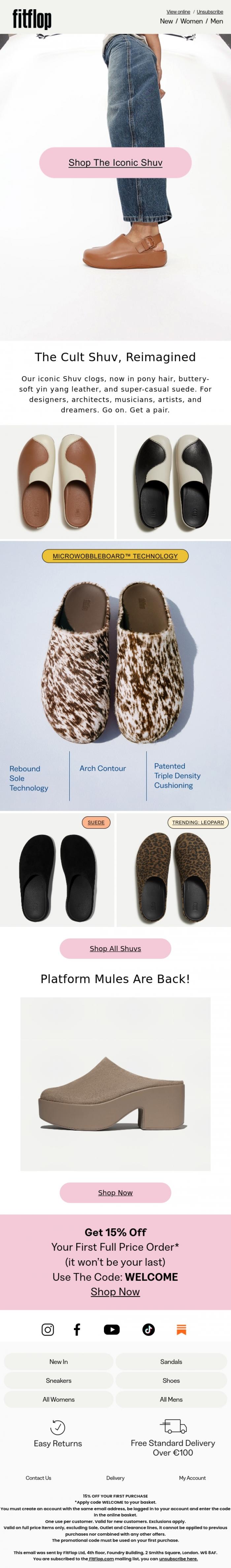 Email Design Inspiration from FitFlop, The Shuv: Redefined