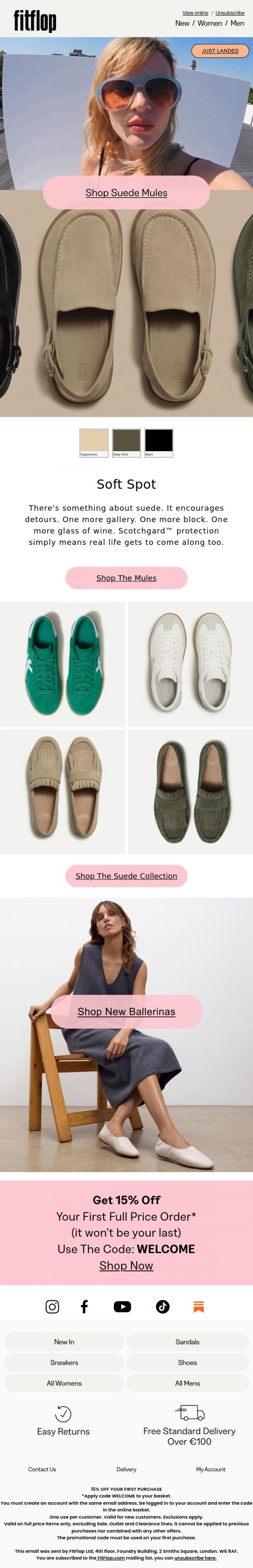 Email Design Inspiration from FitFlop, Confession: We Have A 'Thing' For Soft Shoes