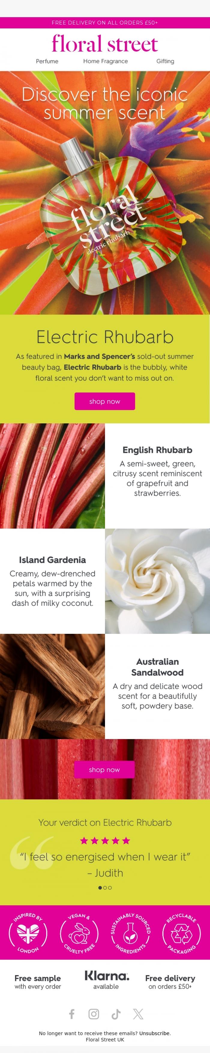Email Design Inspiration from Floral Street, The scent everyone's talking about