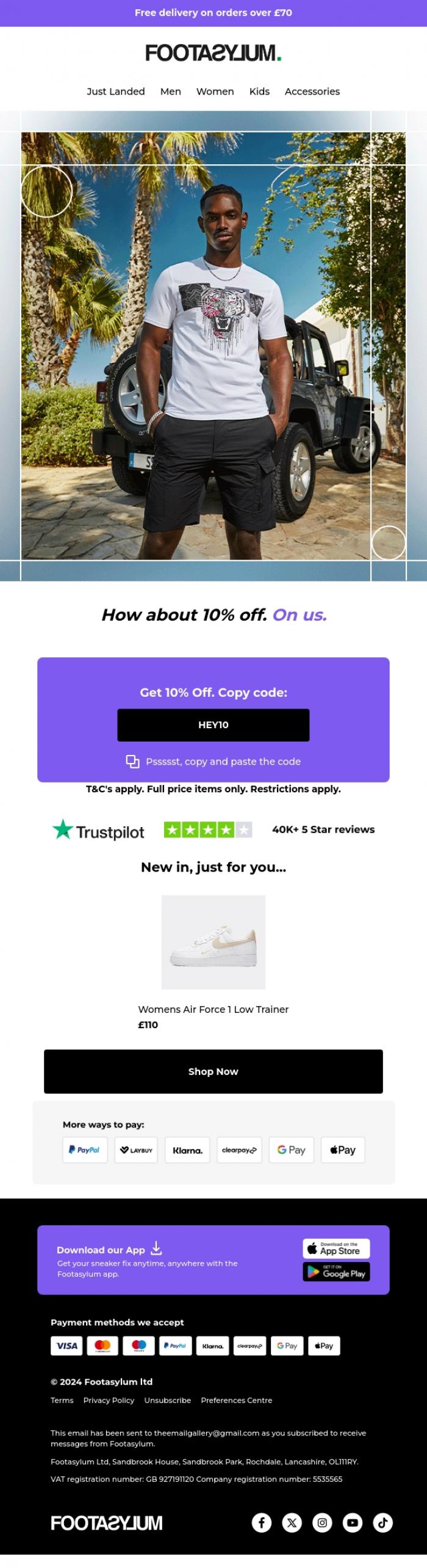 Email Design Inspiration from Footasylum, You're still new here...