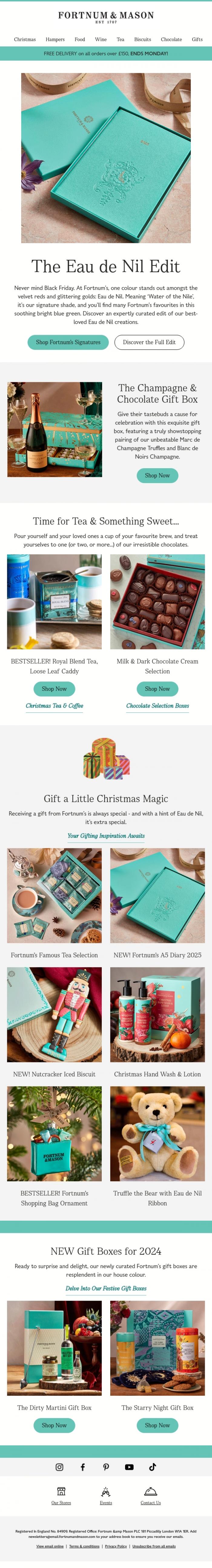 Email Design Inspiration from FORTNUM & MASON, The Friday You've Been Waiting For...