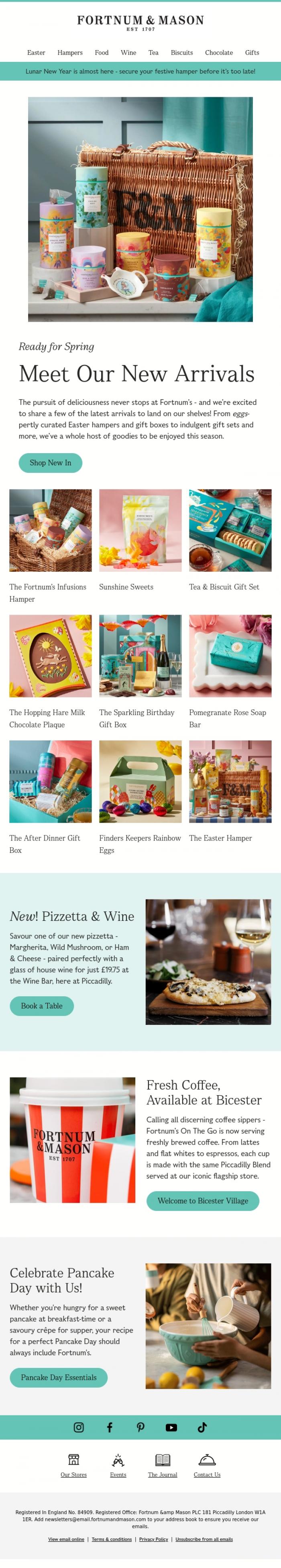 Email Design Inspiration from FORTNUM & MASON, Meet Our Latest Arrivals!⭐