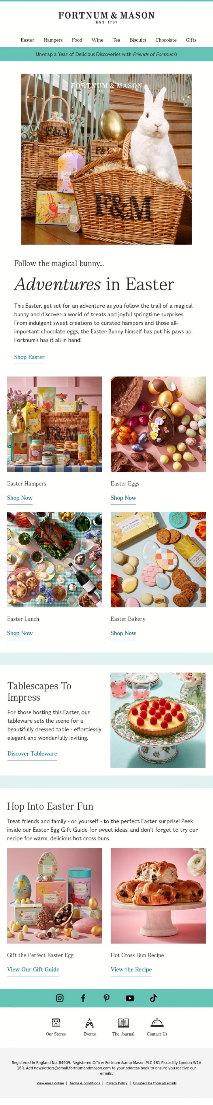Email Design Inspiration from FORTNUM & MASON, Your Easter Adventure Starts Here!🐰