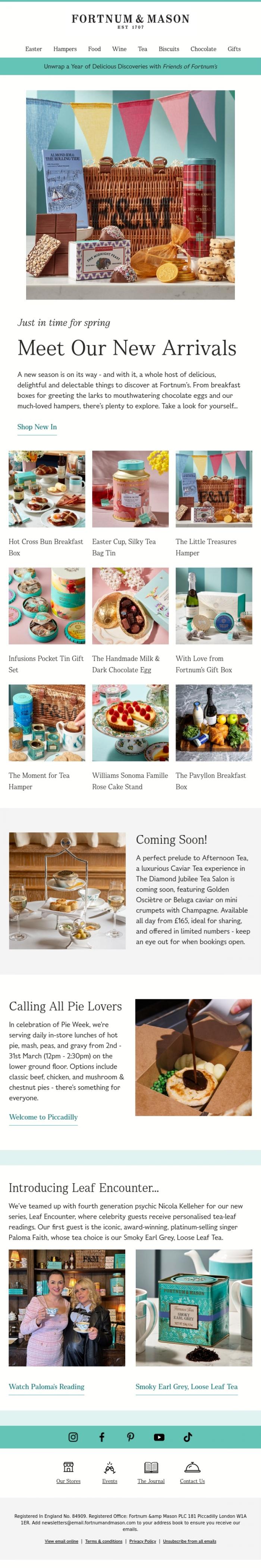 Email Design Inspiration from FORTNUM & MASON, New This Month⭐