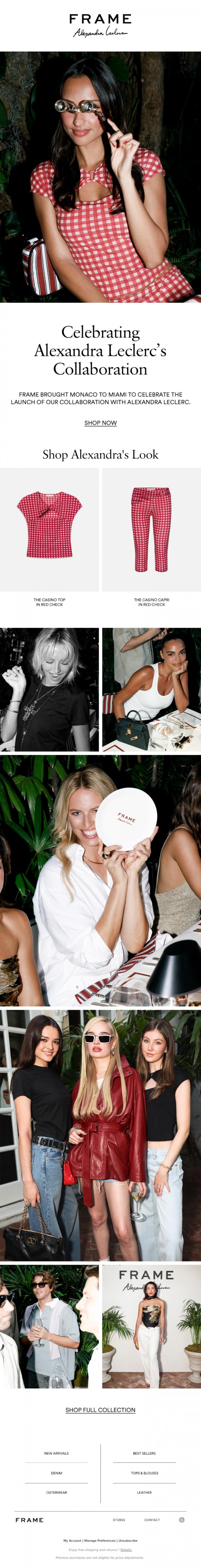 Email Design Inspiration from FRAME, From Monaco to Miami