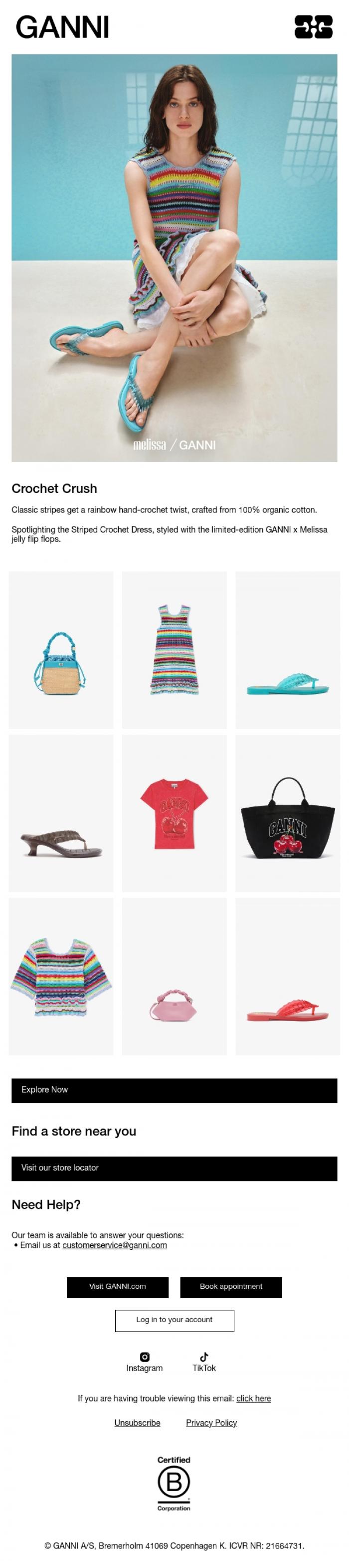 Email Design Inspiration from GANNI, Show Your Stripes