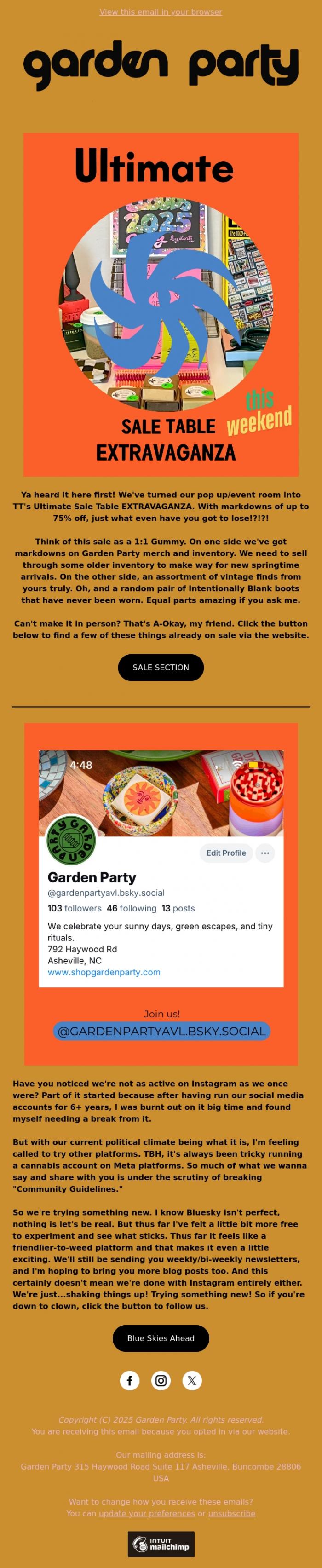 Email Design Inspiration from Garden Party, Ya Heard It Here First!