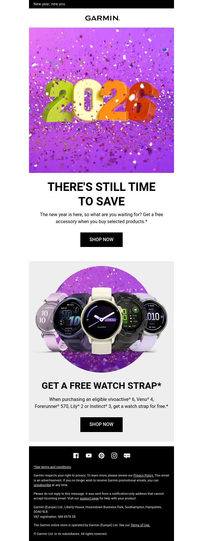Email Design Inspiration from Garmin, Don't miss out on these deals