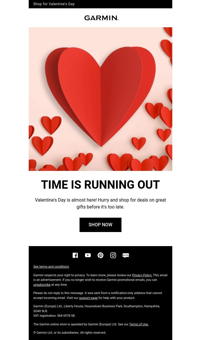 Email Design Inspiration from Garmin, Last chance! Sale ends soon