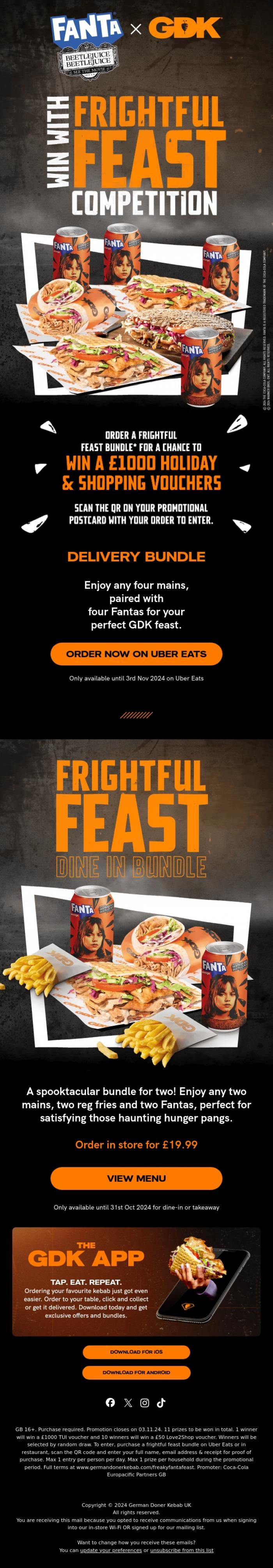 Email Design Inspiration from GDK, Knock, knock. Did you miss our Frightful Feast competition? 👻