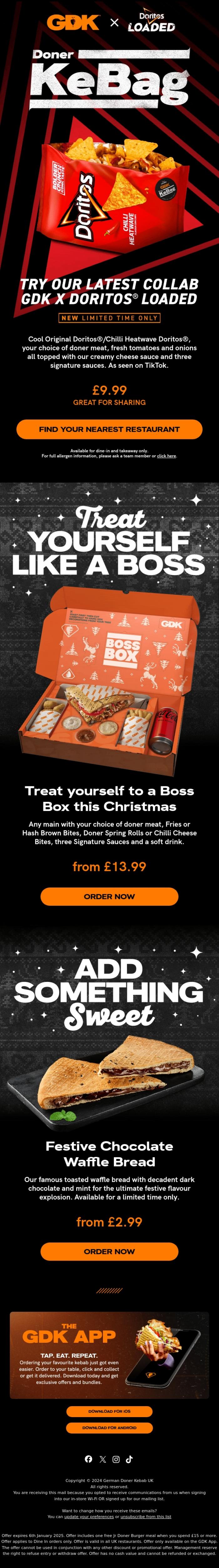 Email Design Inspiration from GDK, NEW ‼️ GDK x Doritos Loaded Doner KeBag