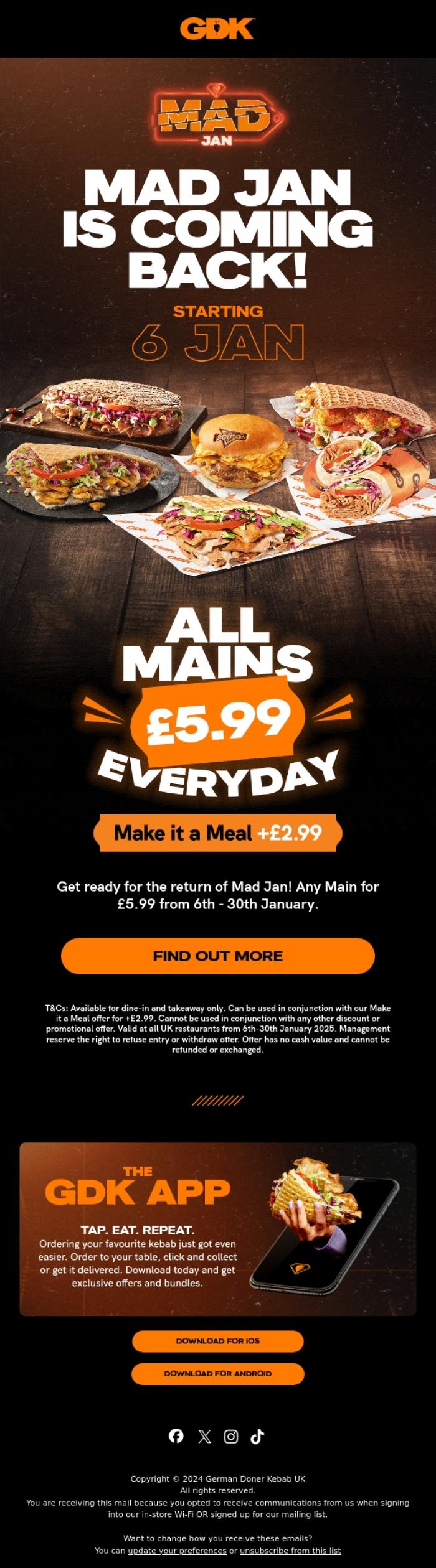 Email Design Inspiration from GDK, &pound;5.99 Mains this Jan 💸