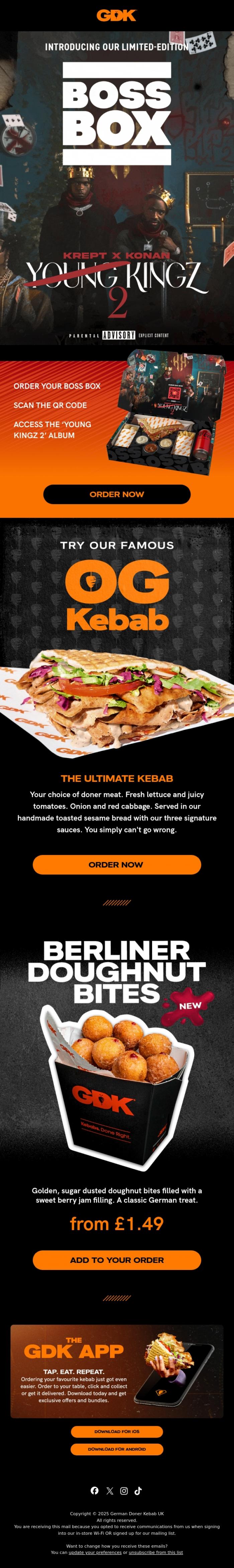 Email Design Inspiration from GDK, Krept and Konan Boss Box incoming 👑