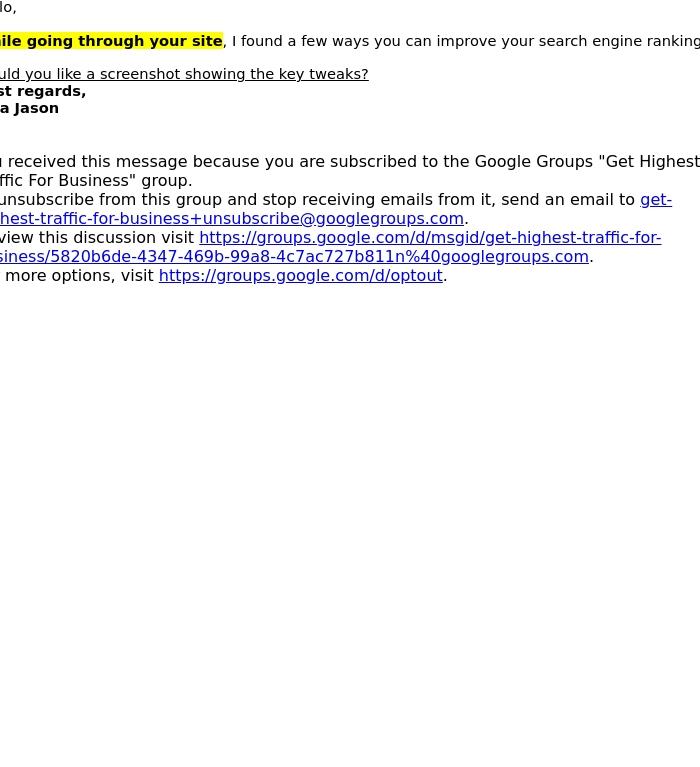 Email Design Inspiration from Get Highest Traffic For Business, High-Impact SEO 💥 Tips