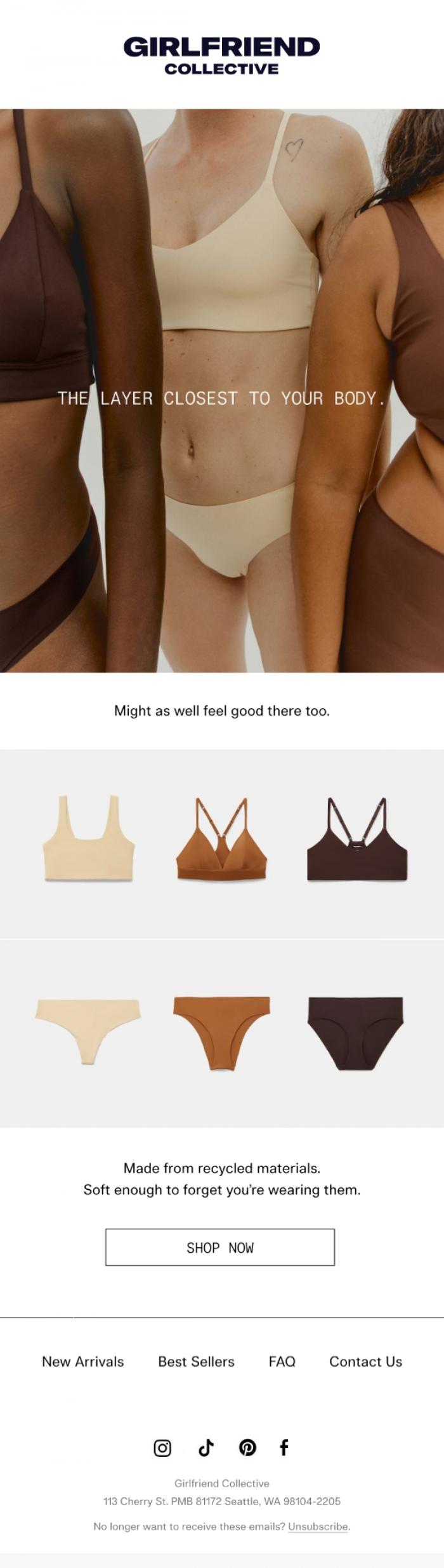 Email Design Inspiration from Girlfriend Collective, The layer no one sees. Worth getting right.