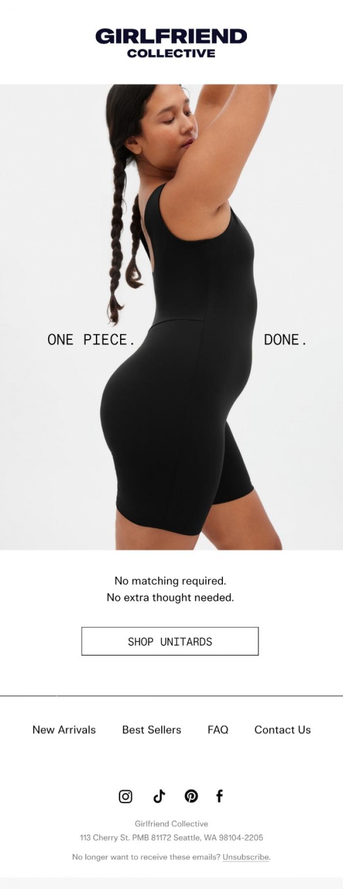 Email Design Inspiration from Girlfriend Collective, The easiest outfit you own