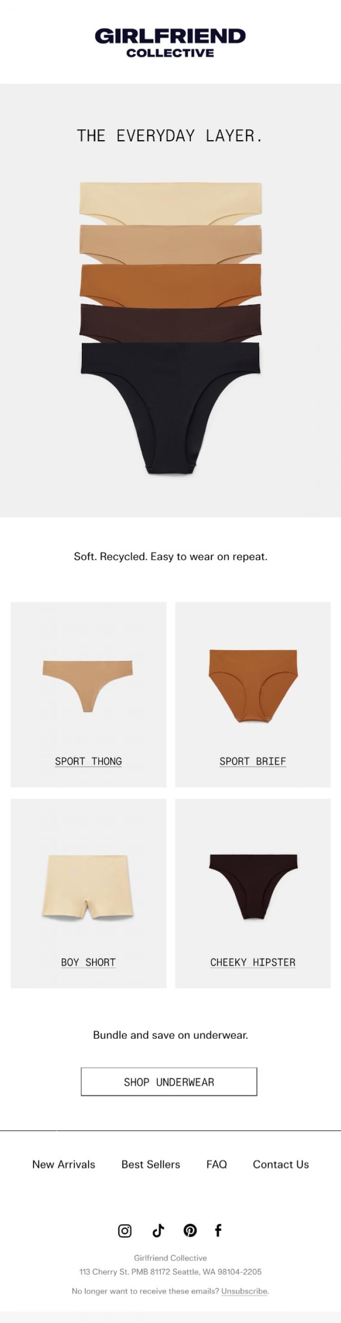 Email Design Inspiration from Girlfriend Collective, The drawer refresh
