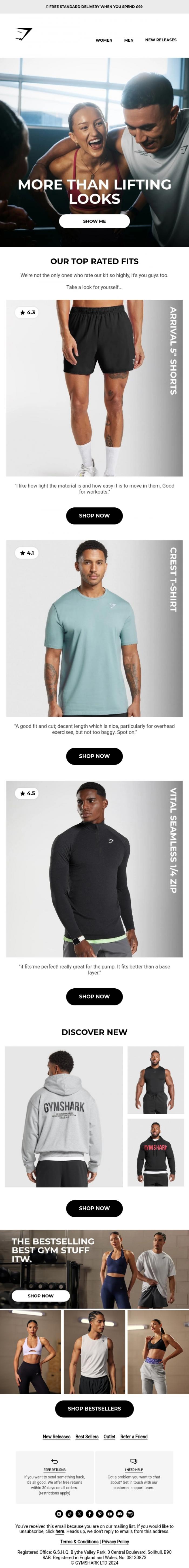 Email Design Inspiration from Gymshark, You loved 'em & here's proof 👀