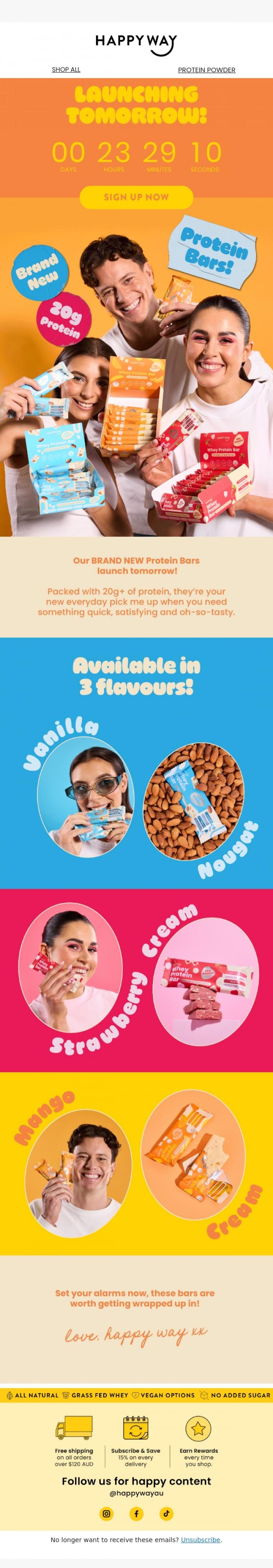 Email Design Inspiration from Happy Way, Launching TOMORROW!