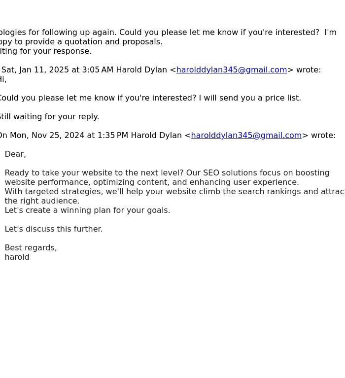 Email Design Inspiration from Harold Dylan, Re: Grow Faster --