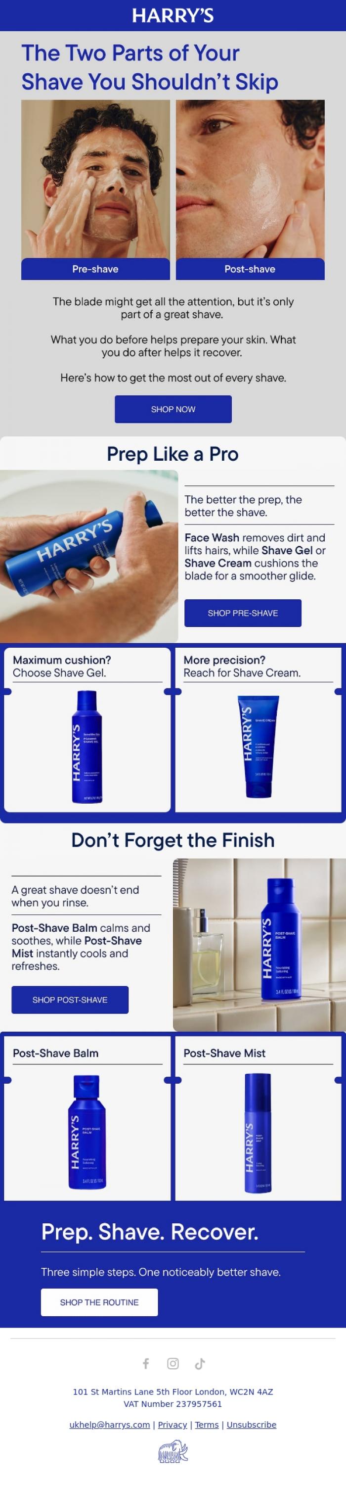 Email Design Inspiration from Harry's, The Two Parts of Your Shave You Shouldn't Skip
