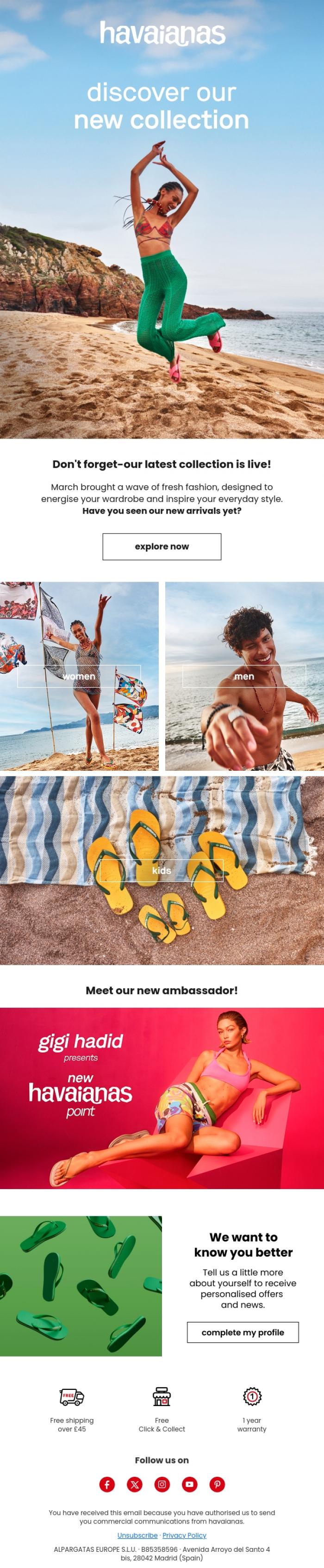 Email Design Inspiration from Havaianas, Have you seen our new collection yet? ✨