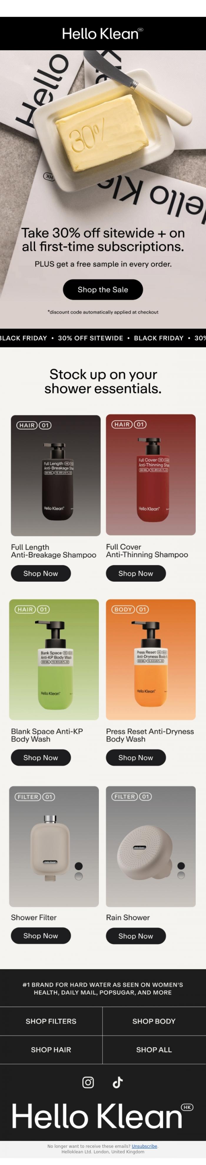 Email Design Inspiration from Hello Klean, Get your BEST hair at the BEST price