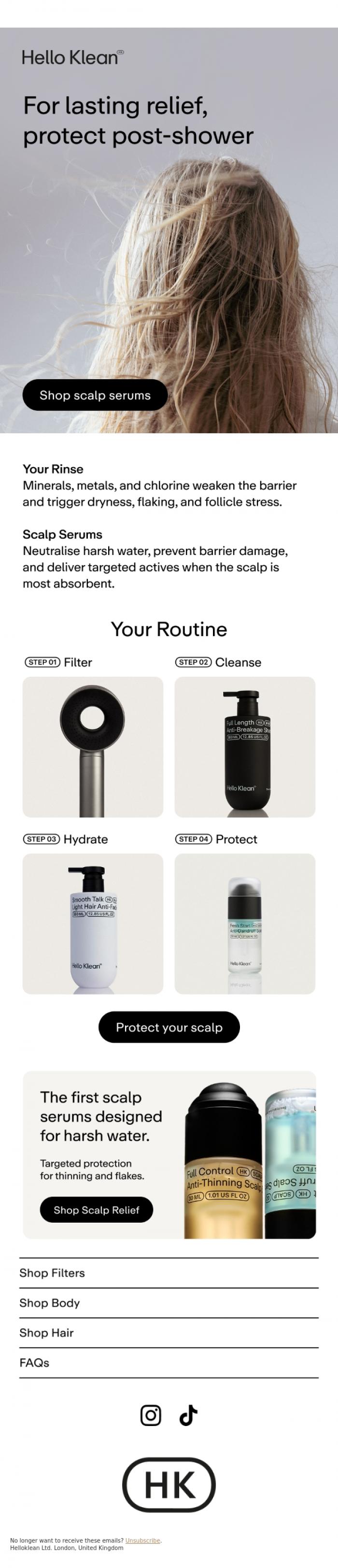 Email Design Inspiration from Hello Klean, Optimise your wash day