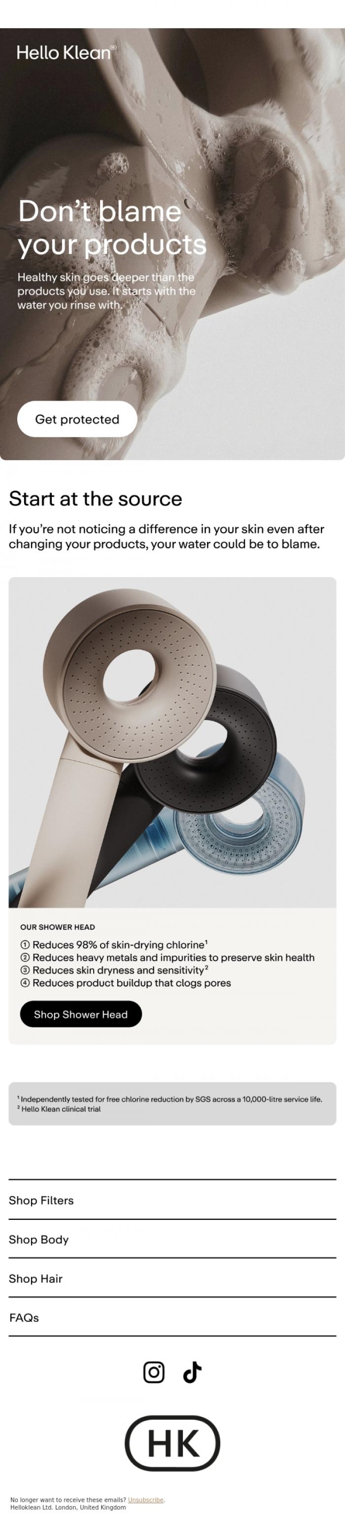 Email Design Inspiration from Hello Klean, It's time to look beyond your skincare