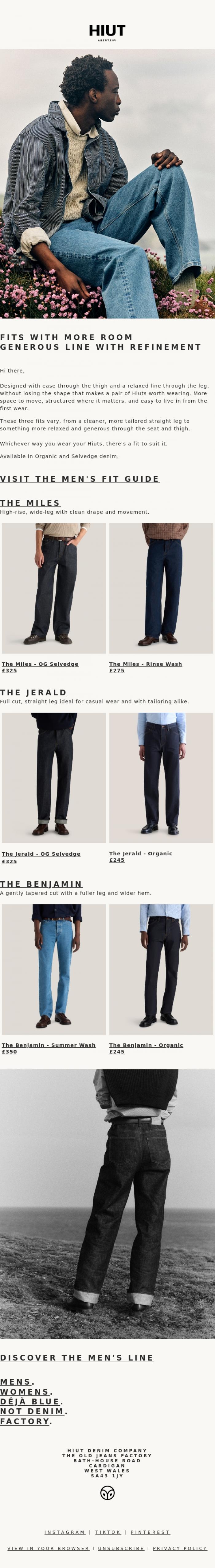 Email Design Inspiration from Hiut Denim Co., Make Room for These Fits