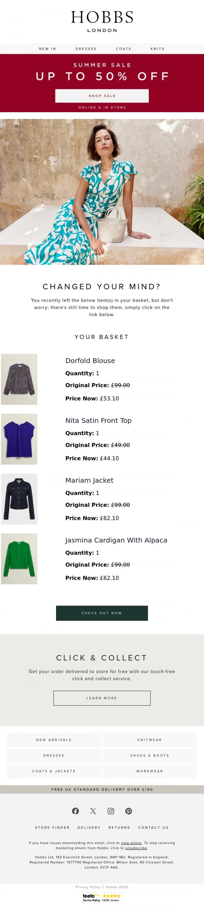 Email Design Inspiration from Hobbs, Still thinking about it?