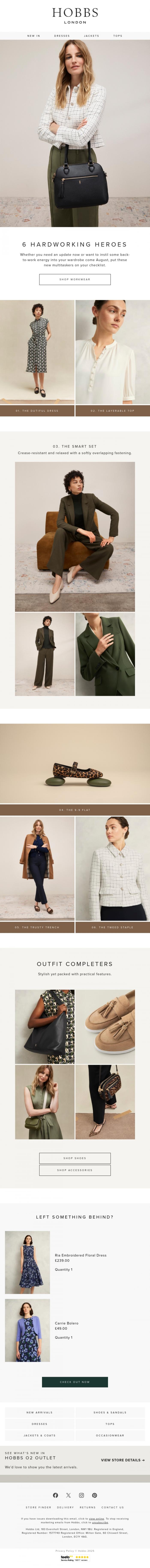 Email Design Inspiration from Hobbs, New in | 6 chic styles for workday ease.