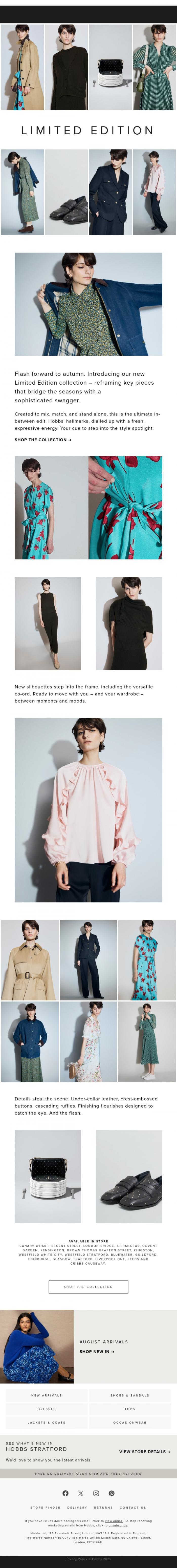 Email Design Inspiration from Hobbs, Missed this? NEW Limited Edition is here.