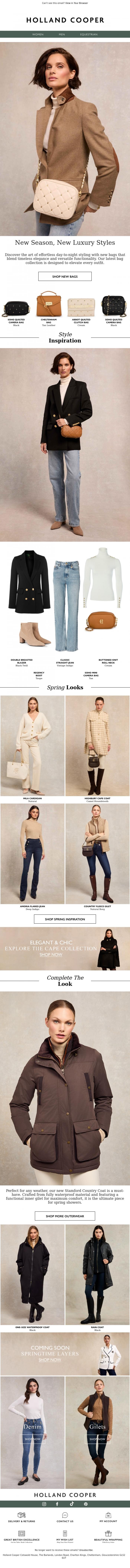Email Design Inspiration from Holland Cooper, Your Guide To Spring Styling