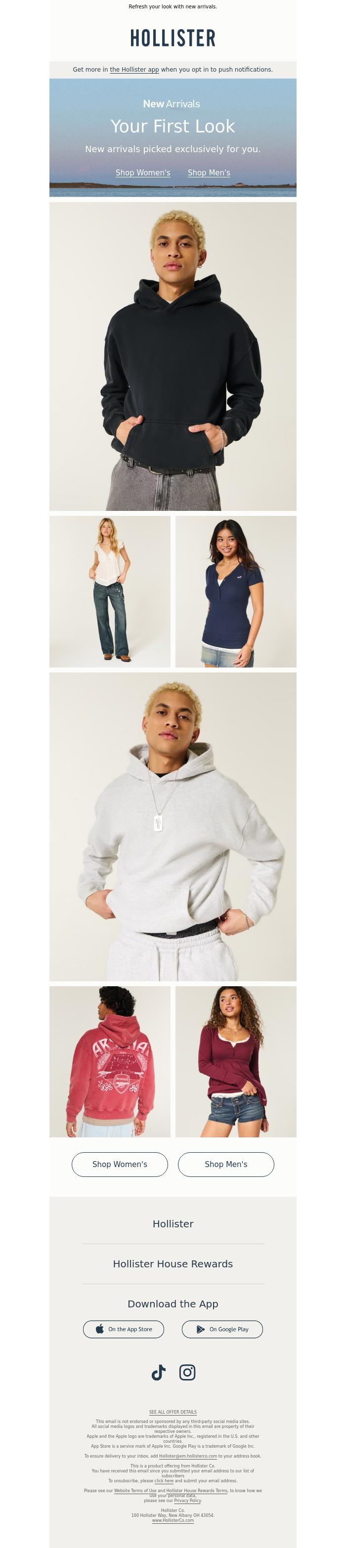 Email Design Inspiration from Hollister, So ready for warmer weather ☀️