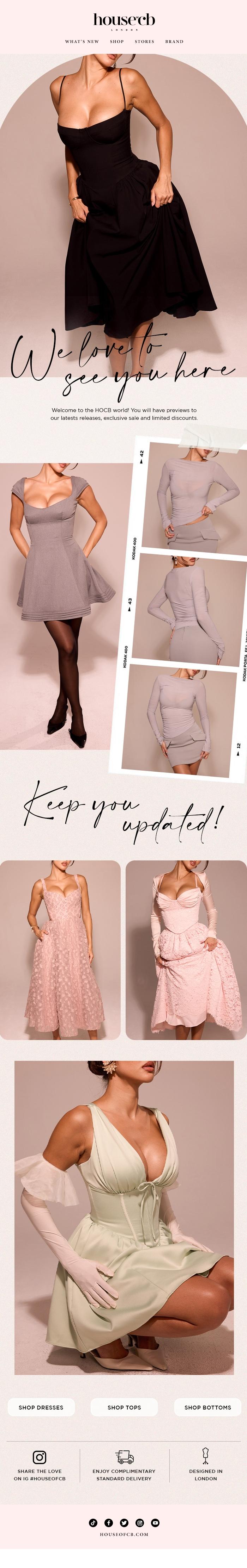 Email Design Inspiration from House of CB, Nice to meet you ❤️