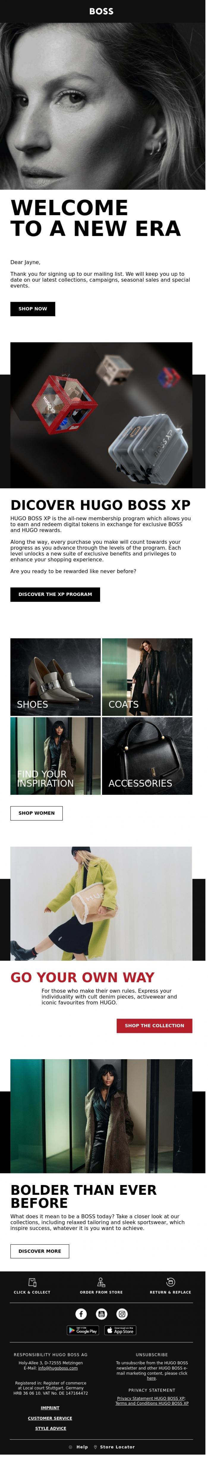 Email Design Inspiration from HUGO BOSS News, Step inside the world of Hugo Boss