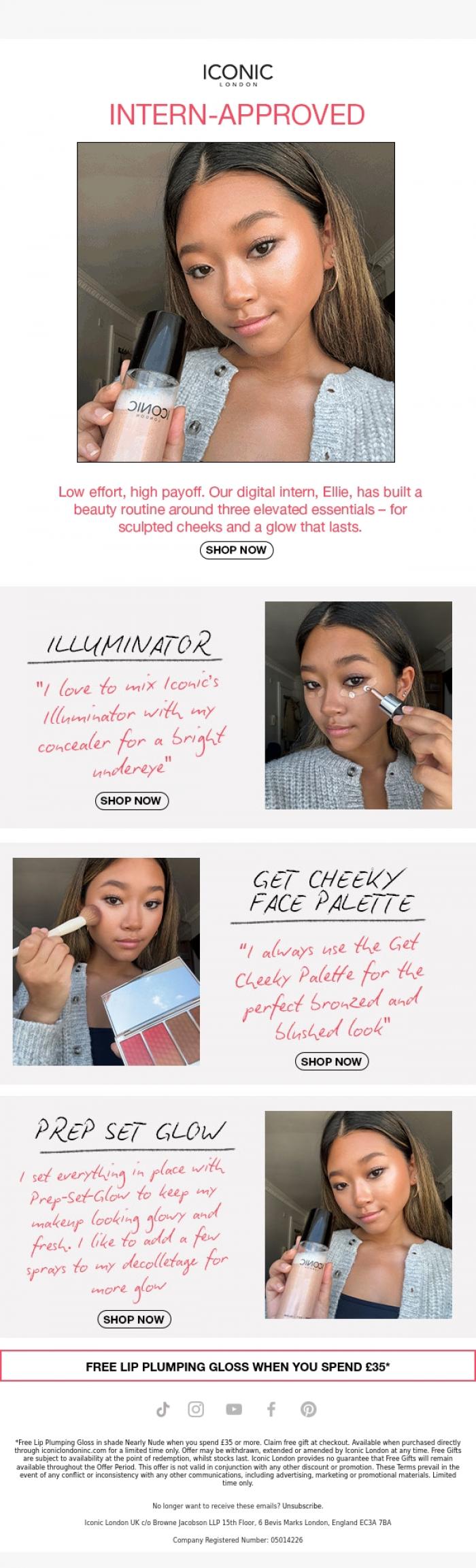Email Design Inspiration from ICONIC London, The essentials list ✔️