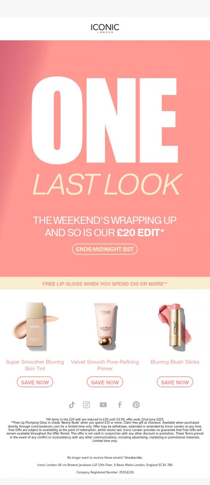 Email Design Inspiration from ICONIC London, Before it's over...