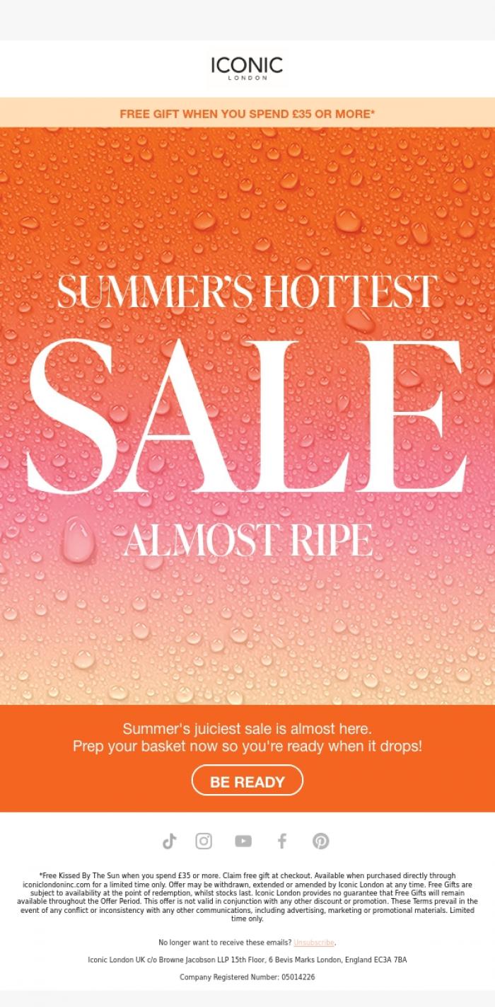 Email Design Inspiration from ICONIC London, Get your sale picks ready 🍋
