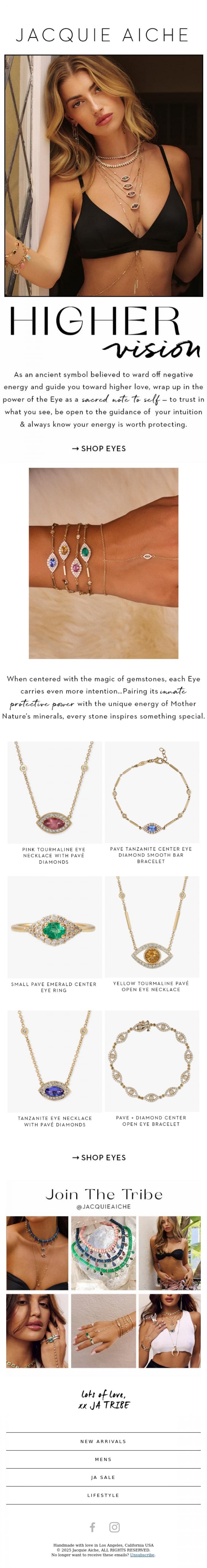 Email Design Inspiration from JACQUIE AICHE, Higher Vision 👁️