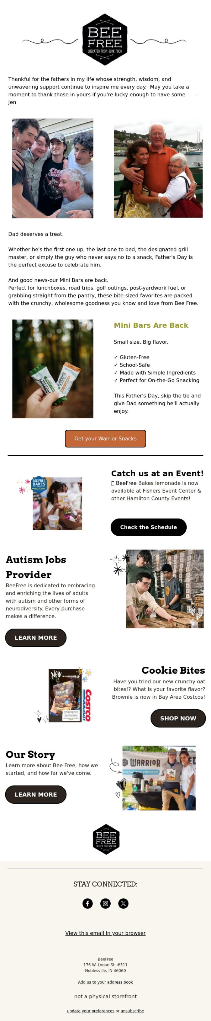 Email Design Inspiration from Jen at BeeFree, Just in Time for Father's Day: Mini Bars Are Back