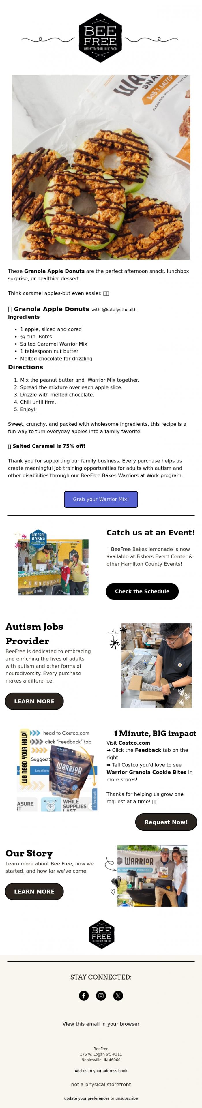 Email Design Inspiration from Jen at BeeFree, Easy Recipe and Discount!