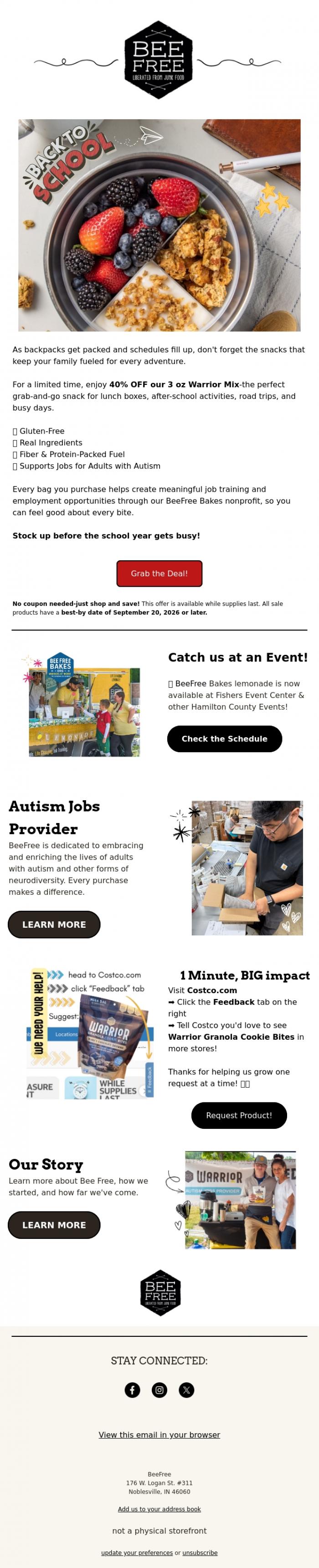 Email Design Inspiration from Jen at BeeFree, 40% off Deal!