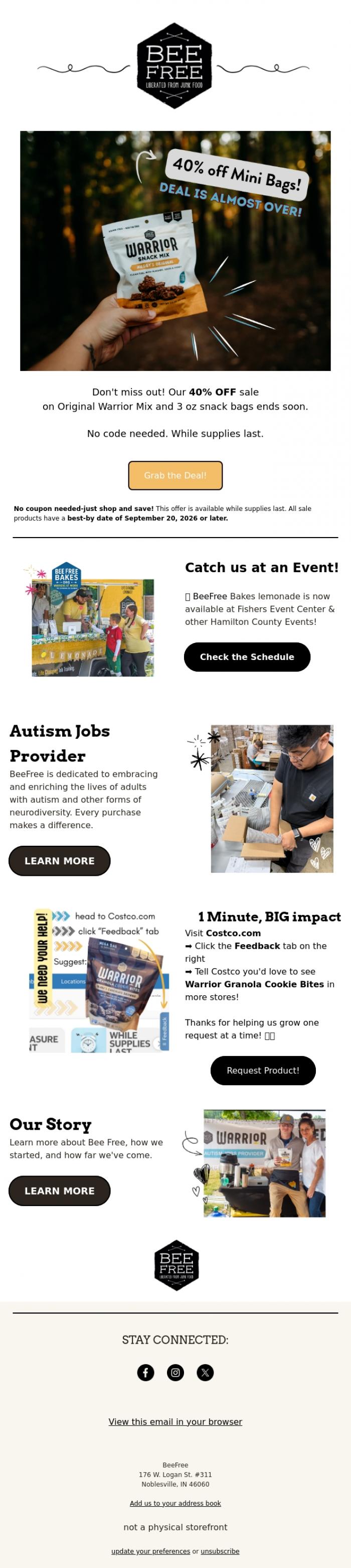 Email Design Inspiration from Jen at BeeFree, ⏰ Last Chance for 40% Off