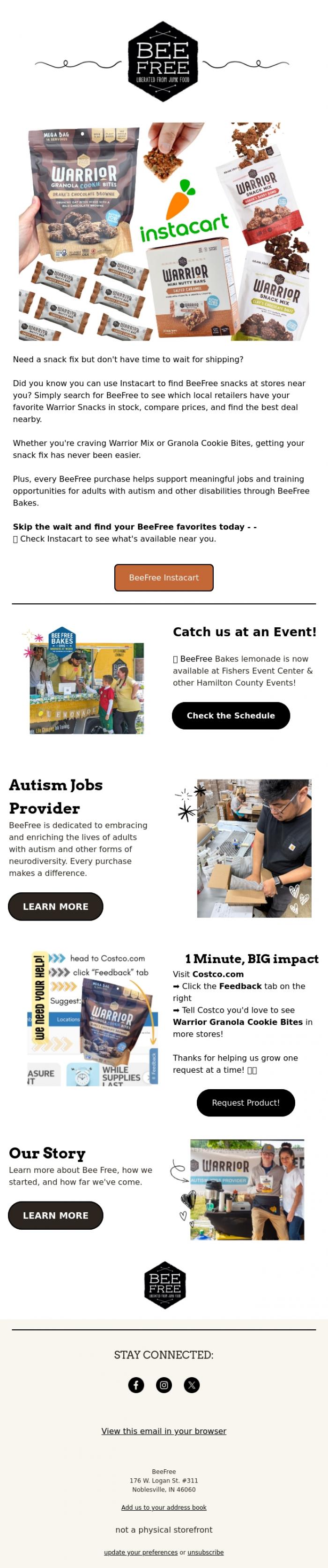 Email Design Inspiration from Jen at BeeFree, BeeFree on Instacart