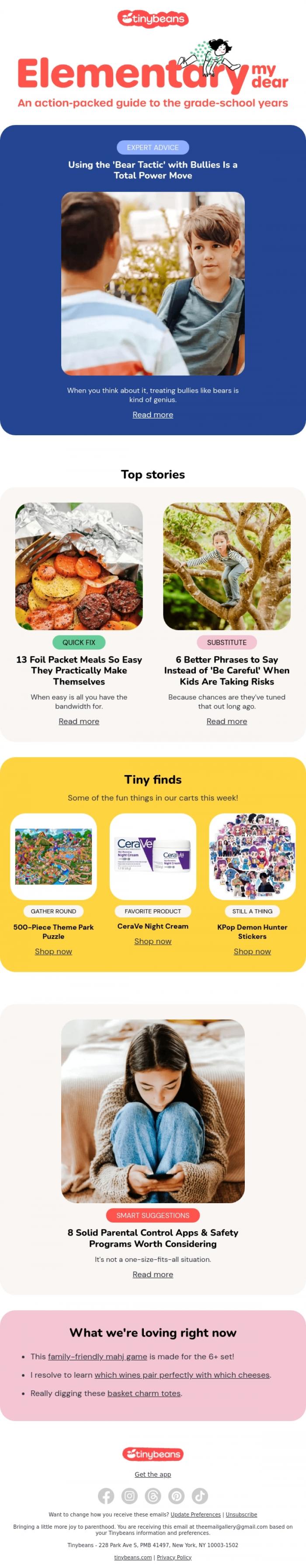 Email Design Inspiration from Jess from Tinybeans, Using the 'bear tactic' with bullies is a total power move